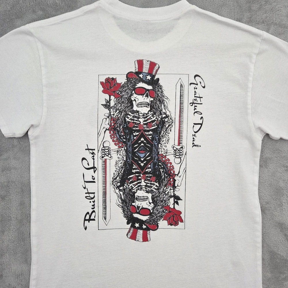 Grateful Dead Vintage Built To Last T-Shirt Mens S White Short Sleeve Ace Rare
